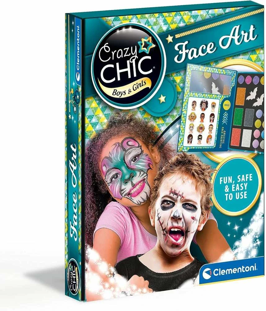 Clementoni makiažo rinkinys - Crazy Chic "Face Art"