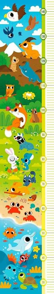 Clementoni supercolor dėlionė - ūgio matuoklis "Cutie Animals 30pcs