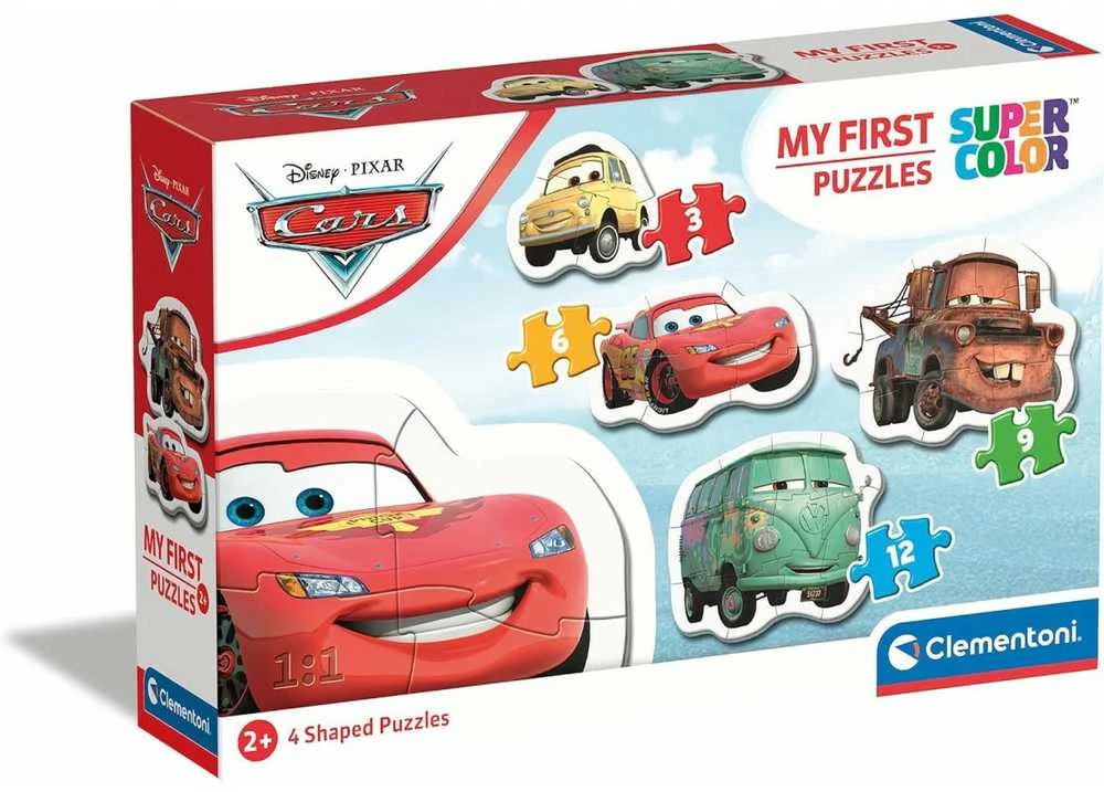 Dėlionė Clementoni Supercolor dėlionių rinkinys "Cars" 3-6-9-12 pcs