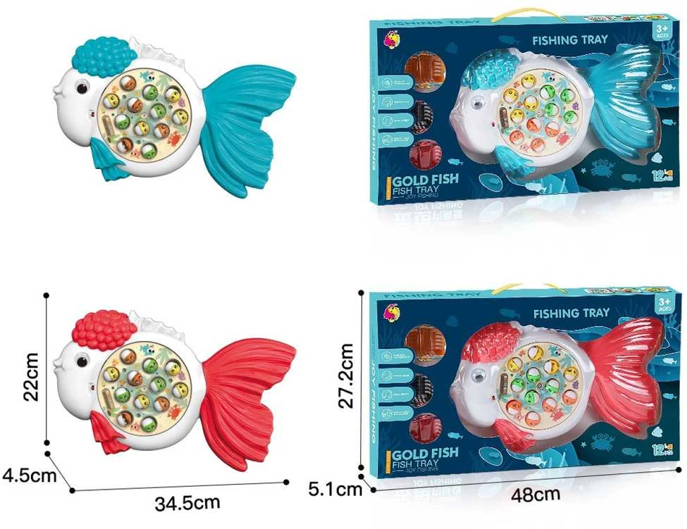 Dėlionė Magnetinė žvejyba „Gold Fish“ su muzika (12 vnt.)