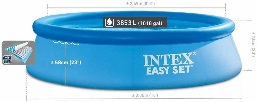 Pripučiamas baseinas INTEX Easy Set su vandens filtru 305x76cm 28122