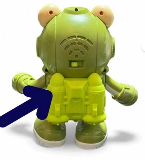 Muzikinis šokantis robotas su šviesos efektais, 20 cm
