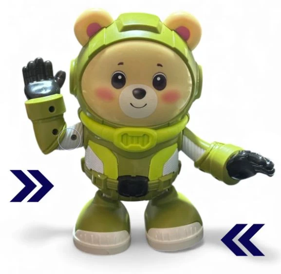 Muzikinis šokantis robotas su šviesos efektais, 20 cm