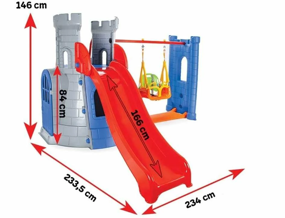 Pilsan vaikiškos sūpynės ir čiuožykla "Castle"