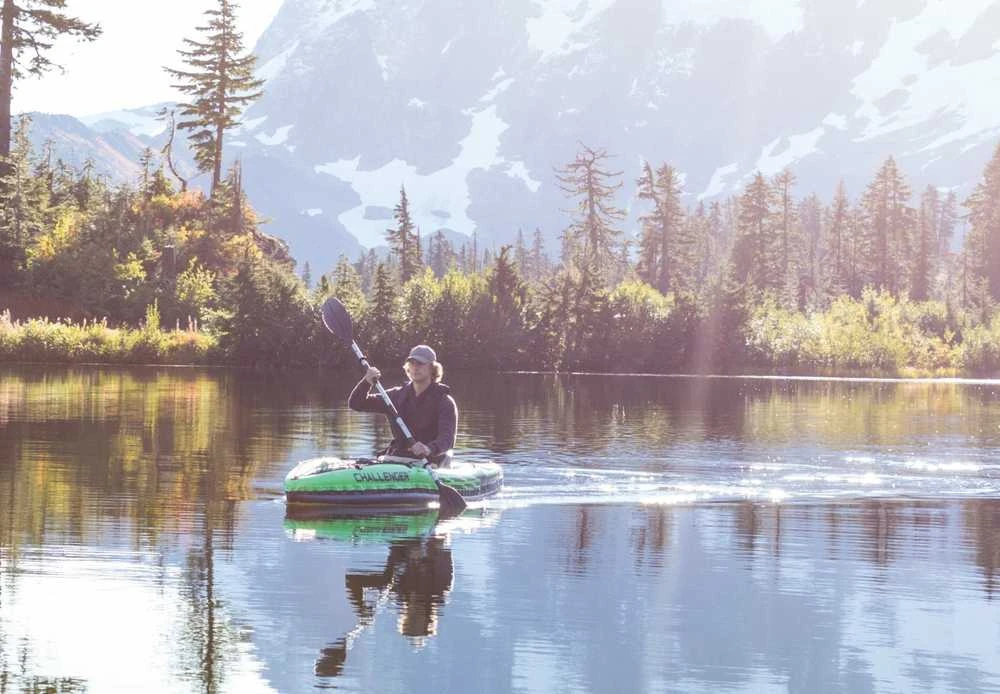 Oars Intex Challenger K1 Kayak, Žalias