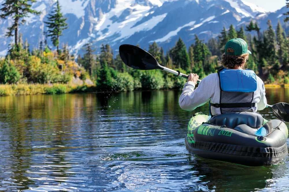Oars Intex Challenger K1 Kayak, Žalias