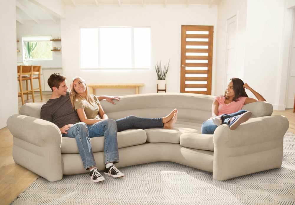 Intex pripučiama kampinė sofa, 257x203x76 cm 68575NP