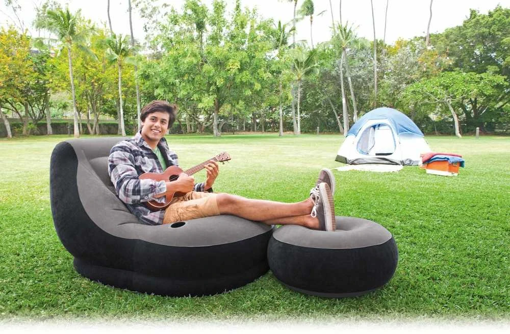 Fotelis Pripučiama kedė su pufu INTEX Ultra Lounge 102x137x76cm, 64x28cm