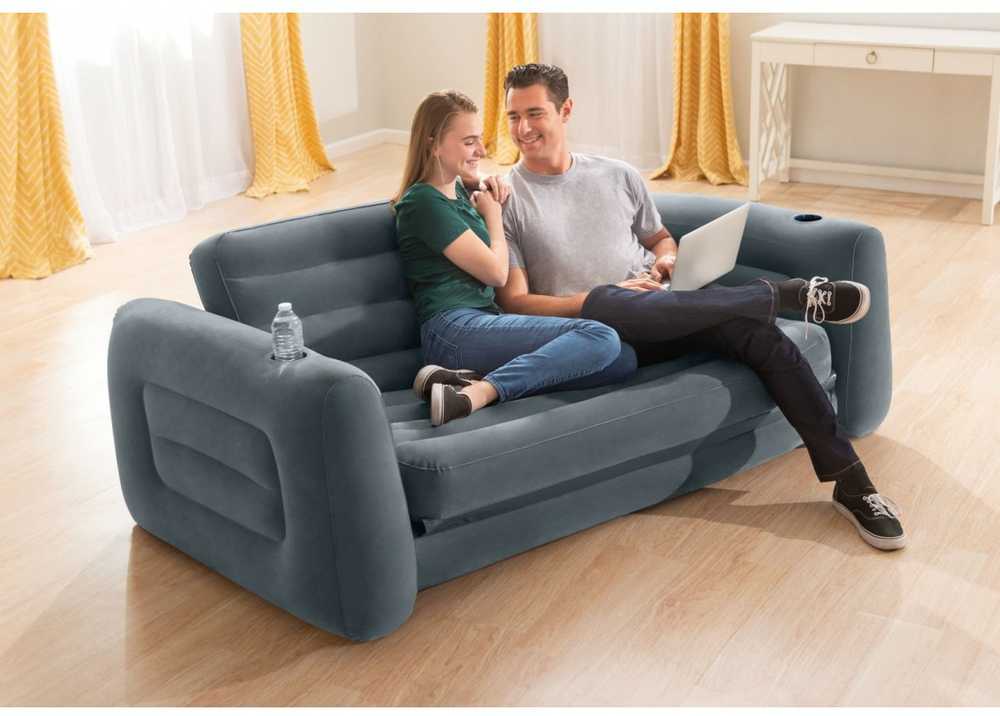 2-in-1 INTEX 66552 pripučiamas sofos-lovos ištiesiamas čiužinys