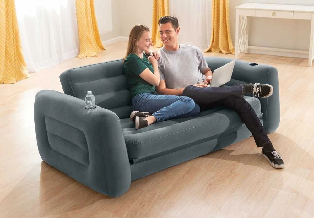 Pripučiama sofa-lova INTEX 2in1, 224x203x66cm