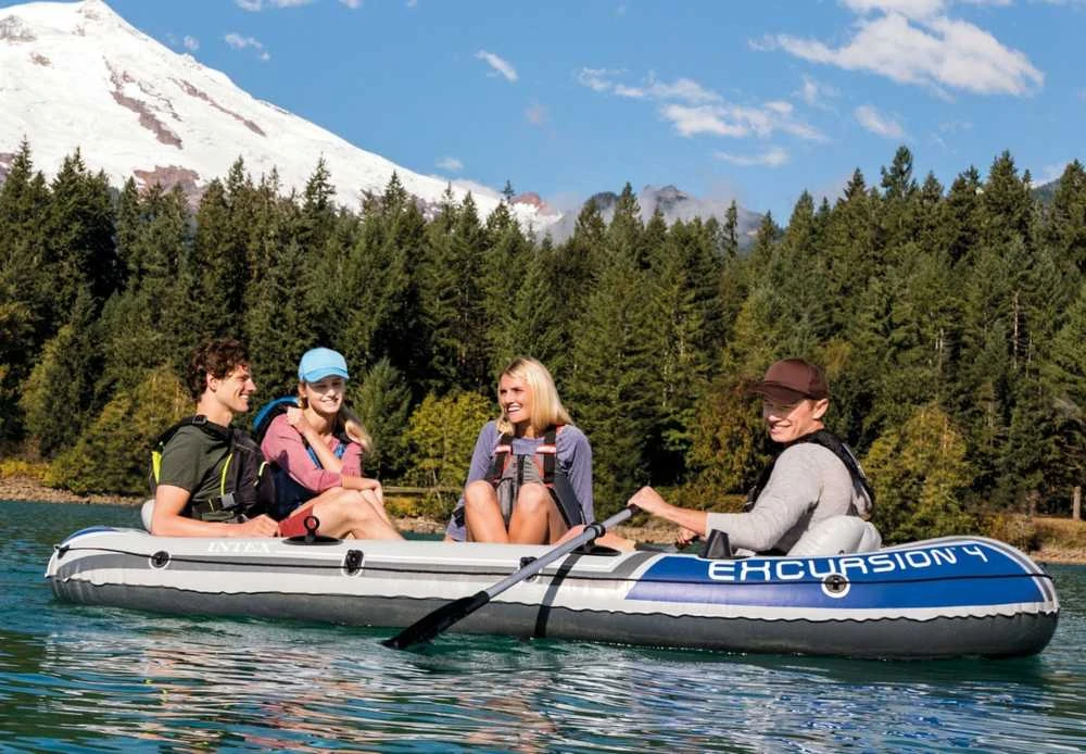 Pripučiama valtis INTEX Excursion 4 /4 asmenims, komplektas. 315x165x43cm