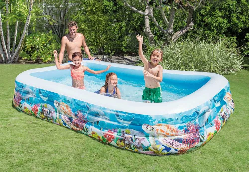 Intex Swim Center Baseinas šeimai, 305x183x56cm, su jūros gyvūnais