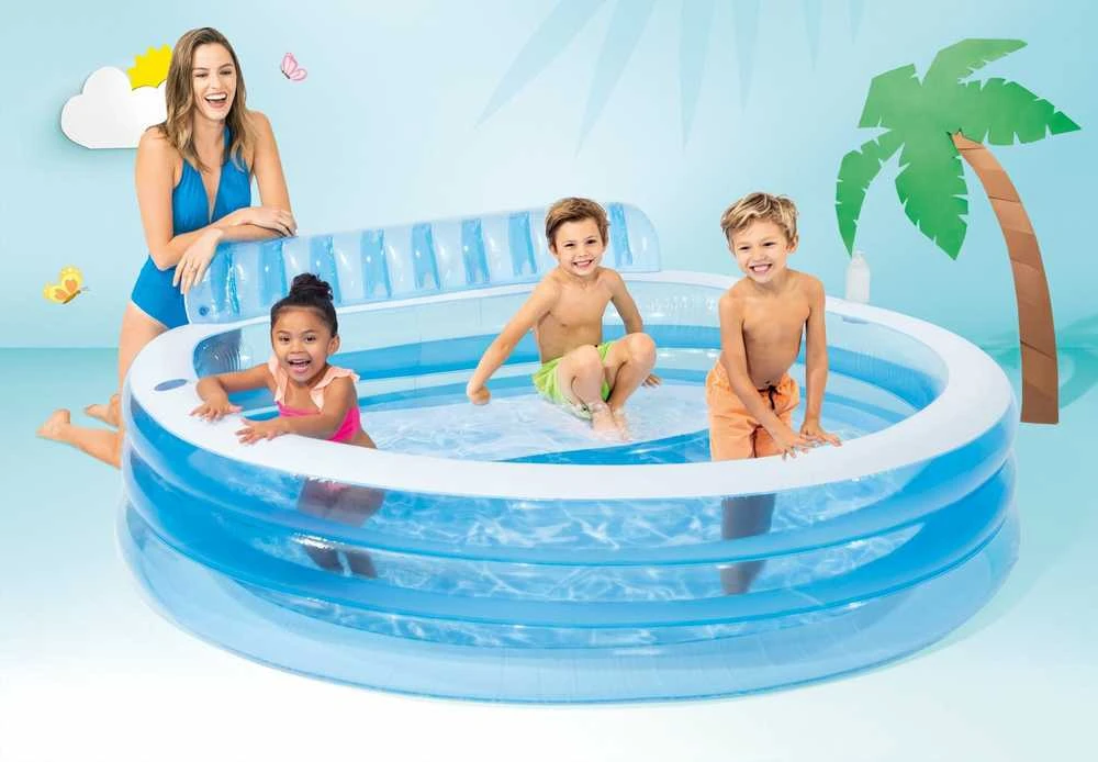Intex sodo baseinas su sėdyne