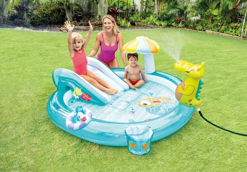 Pripučiamas baseinas (žaidimų aikštelė) INTEX Gator Play Center (2.01m x 1.70m x 0.84m)