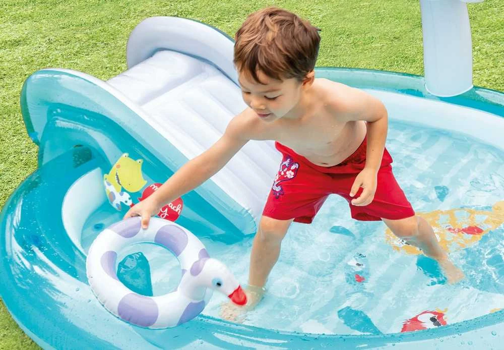 Pripučiamas baseinas (žaidimų aikštelė) INTEX Gator Play Center (2.01m x 1.70m x 0.84m)