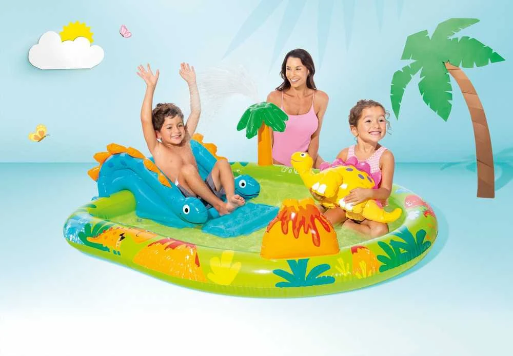 Pripučiamas baseinas (žaidimų aikštelė) INTEX Little Dino Play Center (1.91m x 1.52m x 0.58m)
