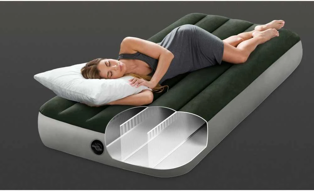 Pripučiamas čiužinys INTEX Cot Dura-Beam, Prestige Downy Airbed 76x191x25cm