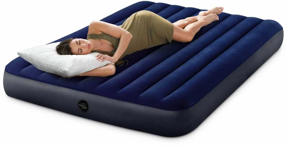 Intex Queen Size Dura-Beam oro lova, 152x203x25 cm, Mėlyna