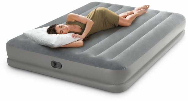 Pripučiamas čiužinys Intex Queen Prestige Mid-Rise su USB pompa 152×203×30 cm