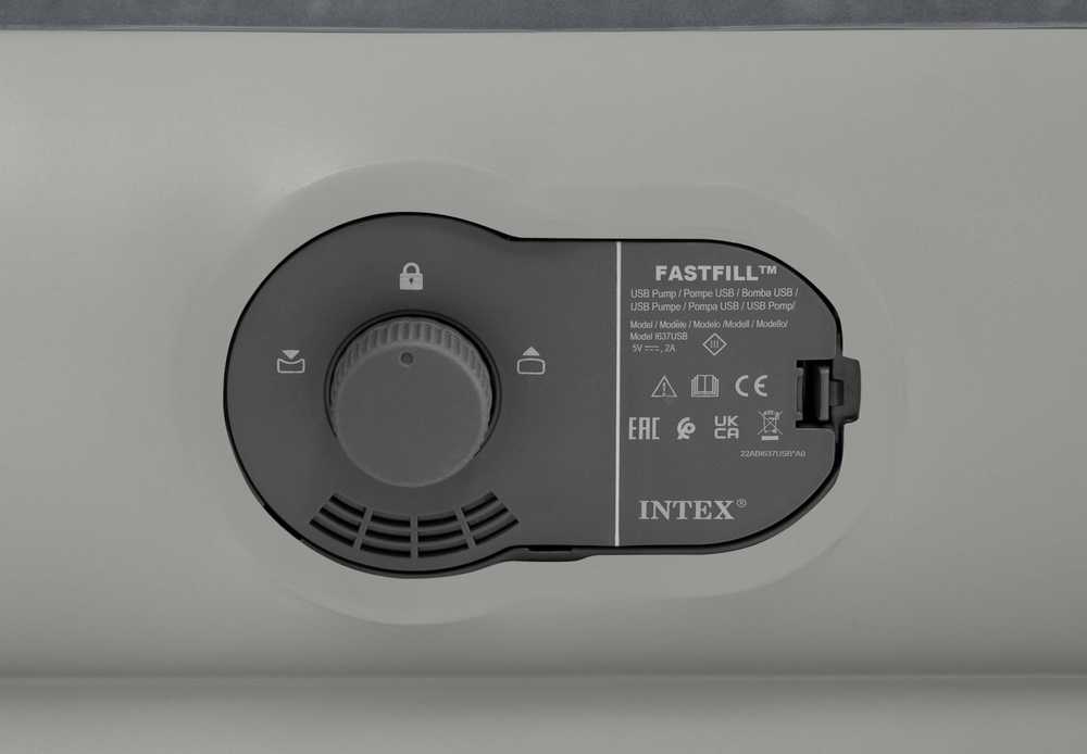 Pripučiamas čiužinys Intex Queen Prestige Mid-Rise su USB pompa 152×203×30 cm