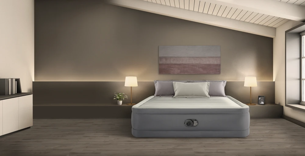 INTEX pripučiamas čiužinys 203x152x46 cm su integruota elektrine pompa 64906ND
