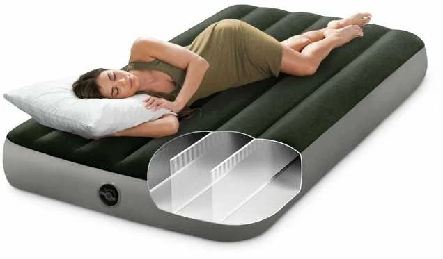 Pripučiamas čiužinys Intex Twin Dura-Beam Downy su integruota kojine pompa 99×191×25 cm