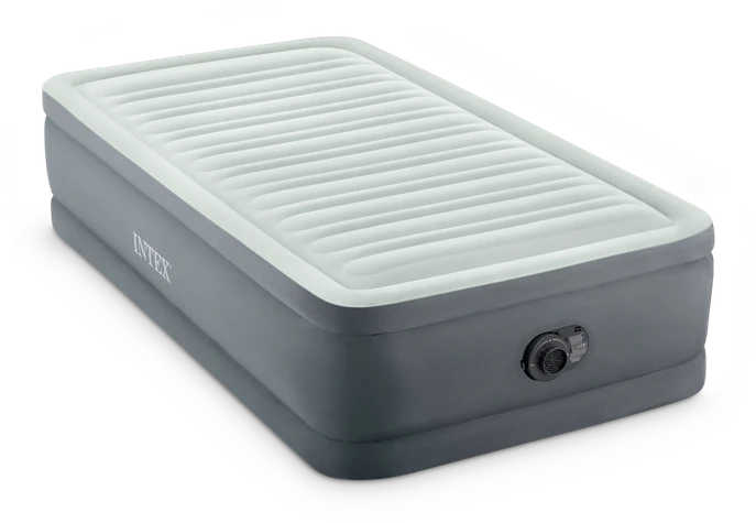 Pripučiamas čiužinys INTEX Twin PremAire I su integruota elektrine pompa, 99×191×46 cm