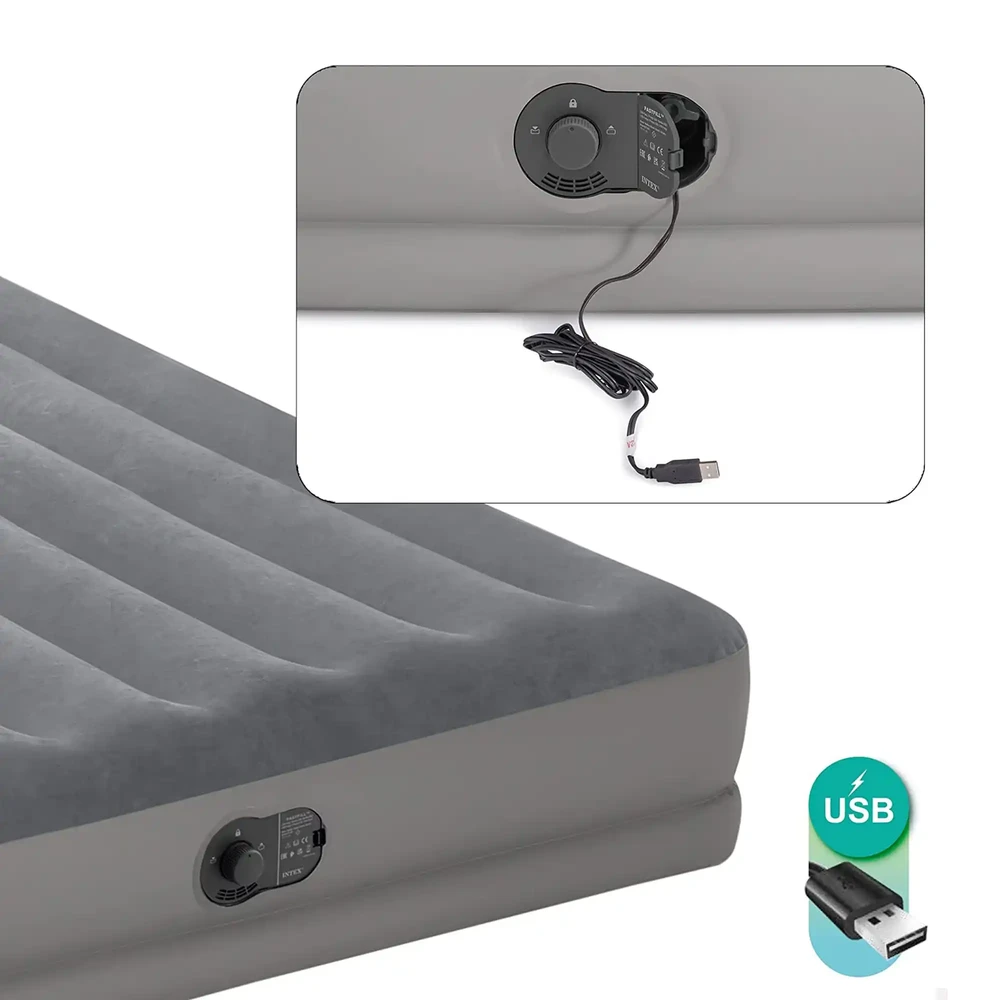 INTEX pripučiamas čiužinys 191x99x30 cm su integruota elektrine pompa 64112
