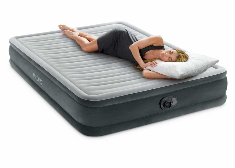 Pripučiamas čiužinys 203x152cm su pompa Intex 67770