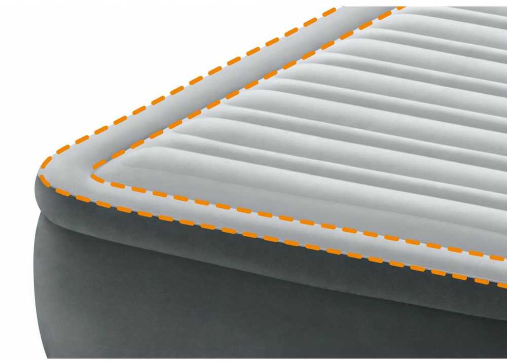 Pripučiamas čiužinys-lova INTEX Queen Comfort-Plush, Airbed W/Fiber-Tech RP su pompa,152x203x52cm