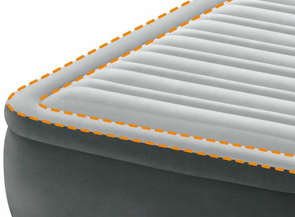 Pripučiamas čiužinys INTEX Queen Comfort-Plush High-Rise su integruota elektrine pompa, 152×203×56 cm