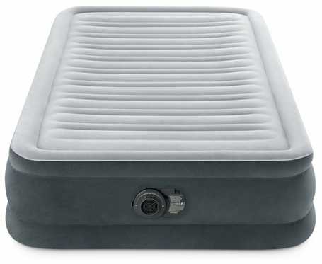 Pripučiamas čiužinys INTEX Twin Comfort-Plush Mid-Rise su integruota elektrine pompa, 99×191×33 cm