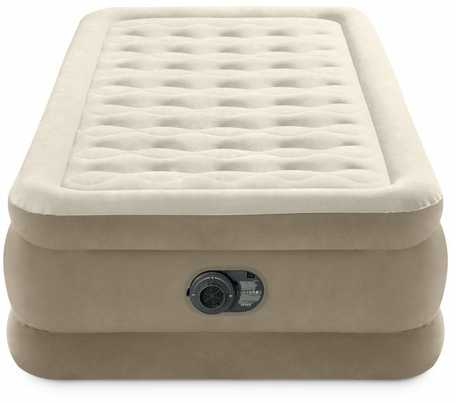 Pripučiamas čiužinys INTEX Twin Ultra Plush su integruota elektrine pompa, 99×191×46 cm