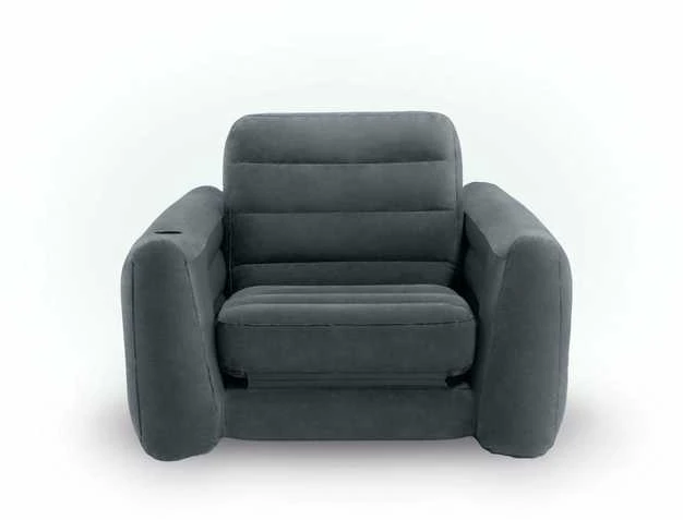 Intex Išskleidžiama sofa, tamsiai pilkos spalvos, 117x224x66cm