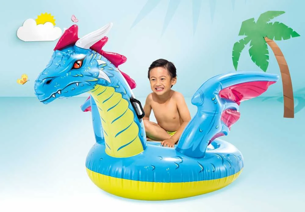 Intex Dragon Ride-on Pripučiamas plaustas, 201x191cm