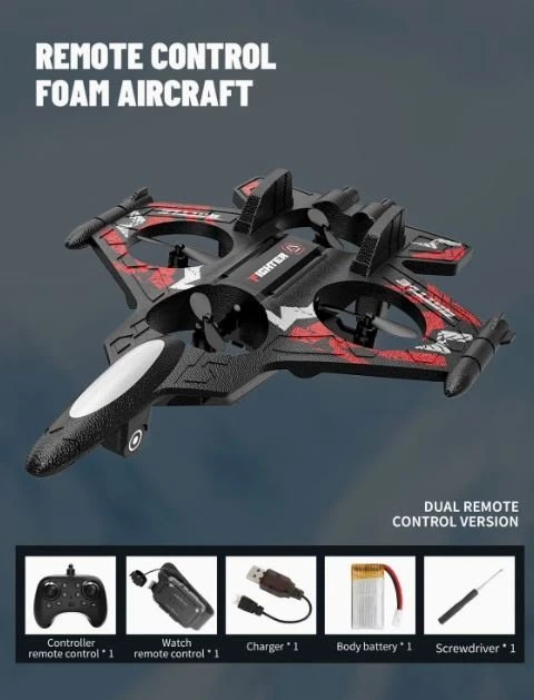 RC dronas „Thunder“ iš putplasčio su pulteliu, 2.4 GHz