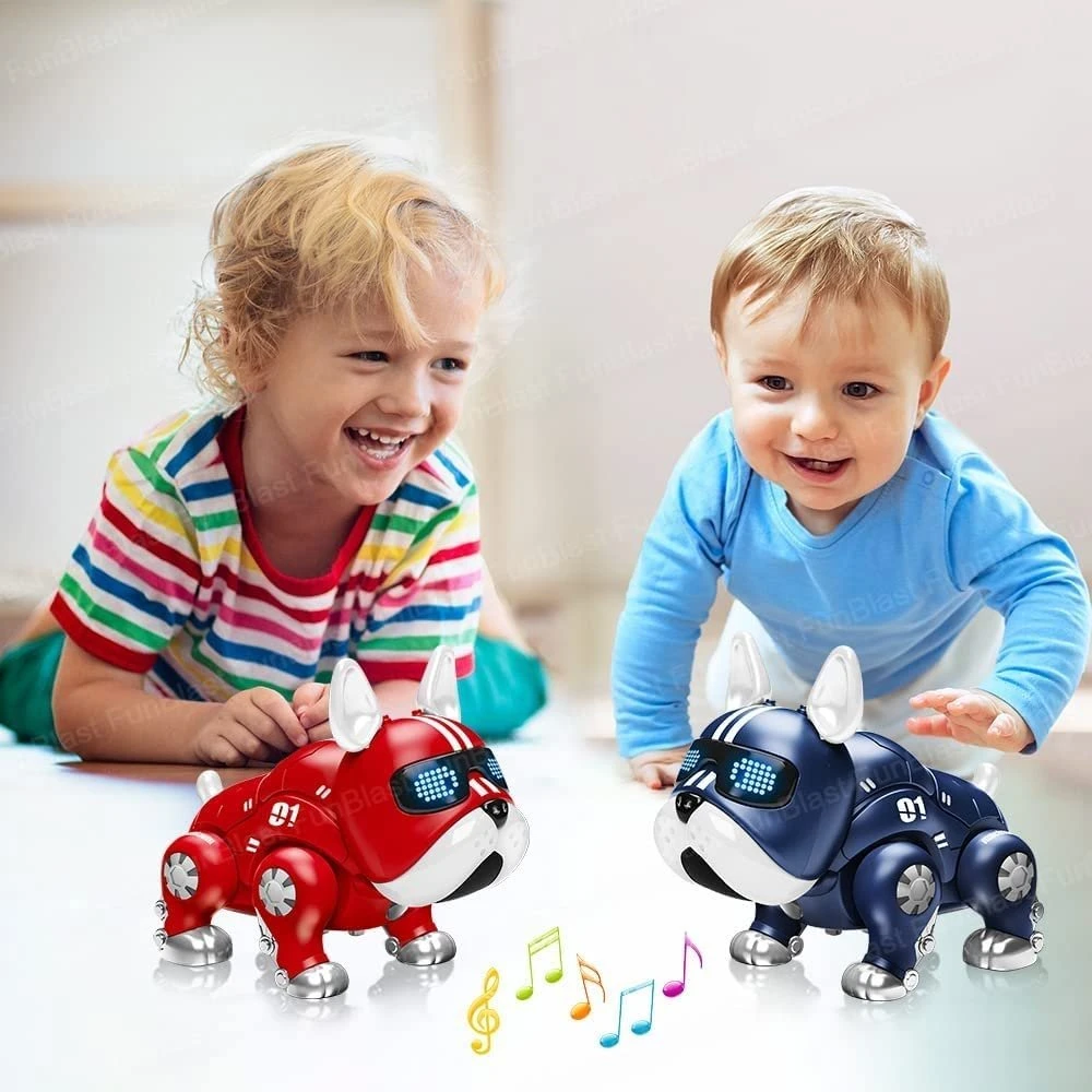 Robotas šuniukas su šviesomis ir garsais