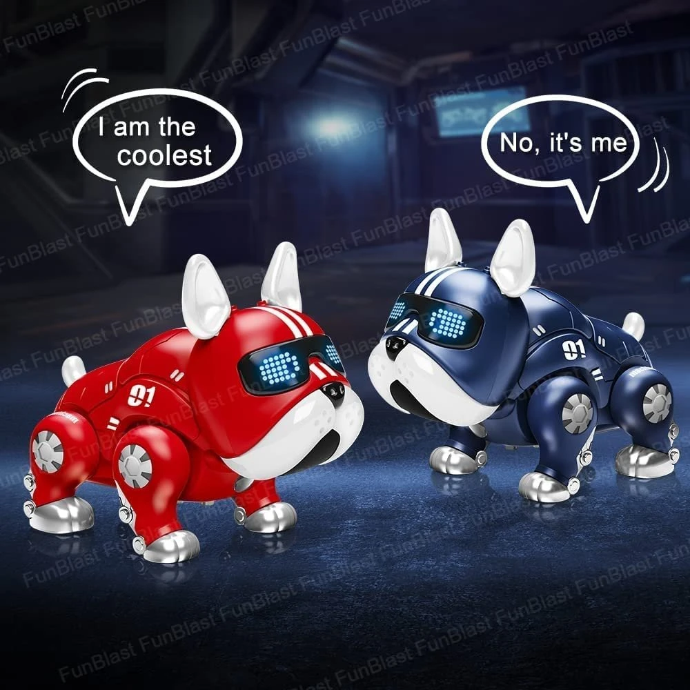 Robotas šuniukas su šviesomis ir garsais