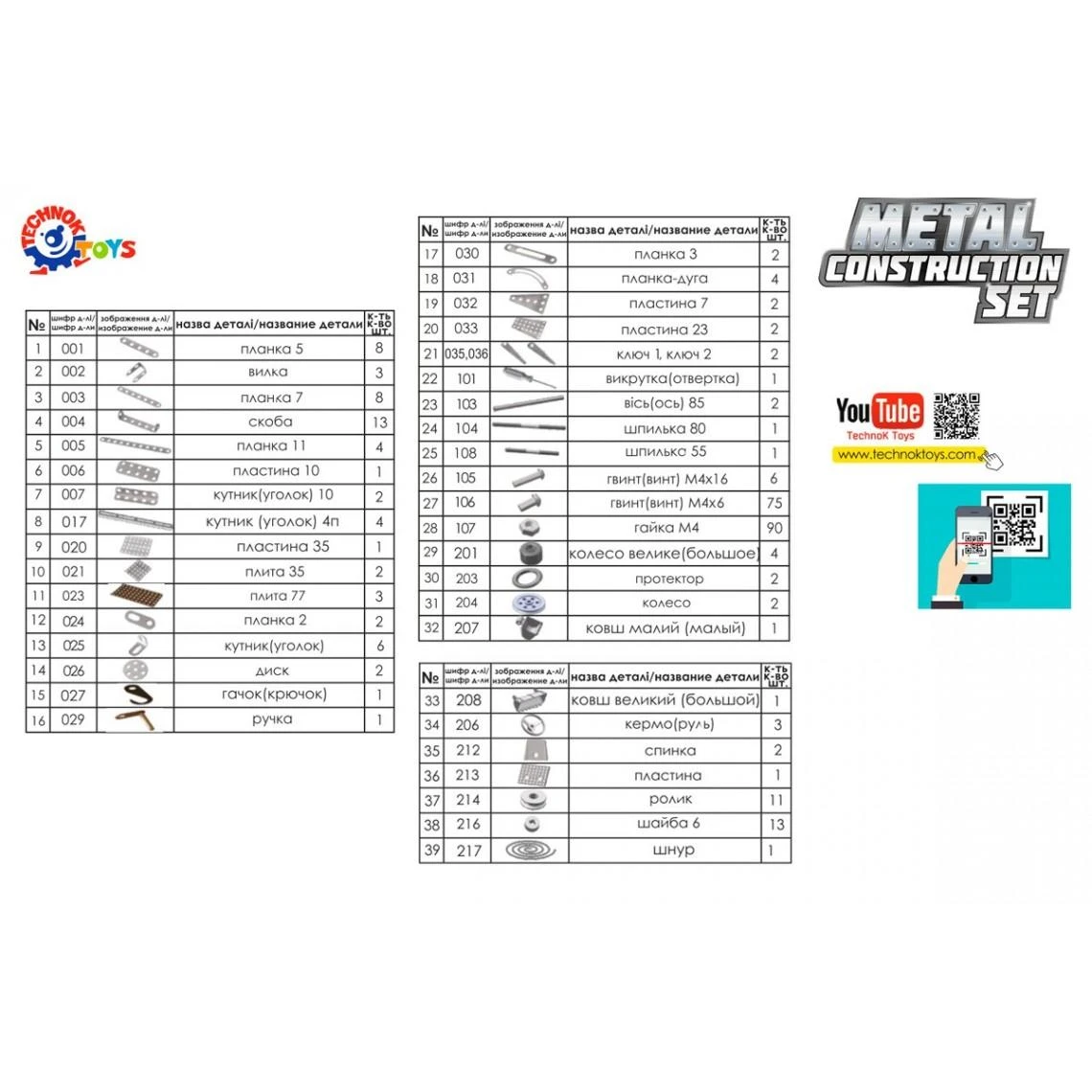 Technok Metalinis konstruktorius - lagaminas (289 dalys)