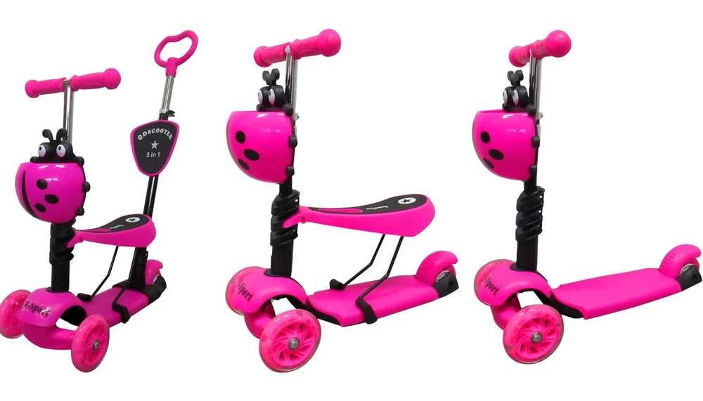 Trijų ratų paspirtukas 5in1 (iki 35 kg)