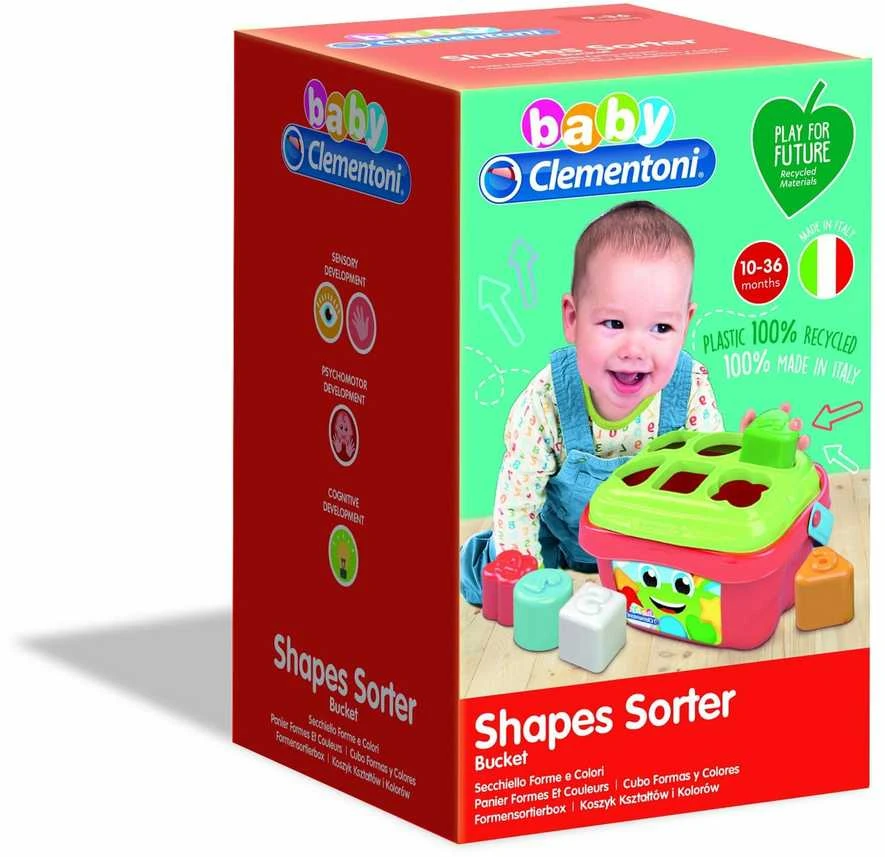 Kūdikis Clementoni: formų ir spalvų krepšelis