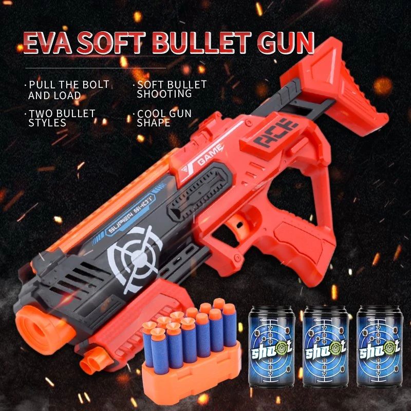 Žaislinis šautuvas su minkštais šoviniais „Super Shoot“