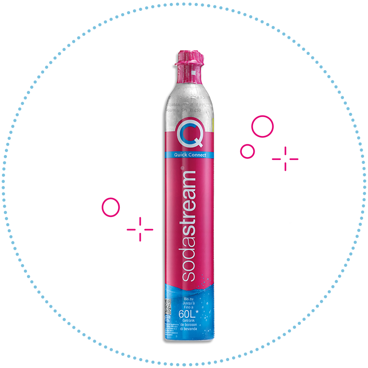 SodaStream Quick Connect CO2 angliarūgštės cilindras 60L, rožinis aprašymas - Prekės nuotrauka