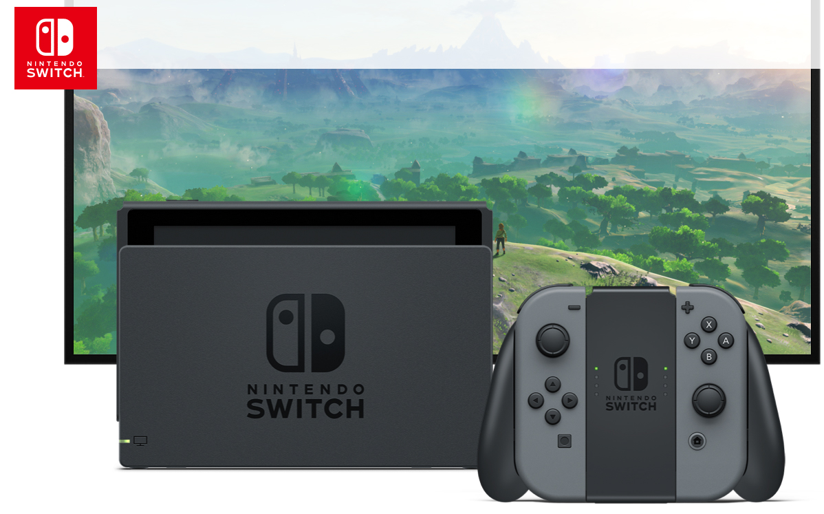 Nintendo Switch (Raudona / Mėlyna) aprašymas - Prekės nuotrauka