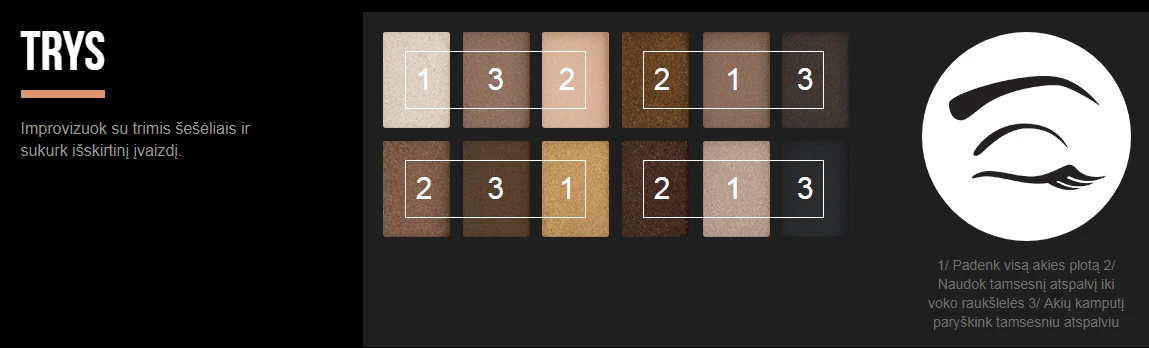 Maybelline The Nudes šešėlių paletė aprašymas - Prekės nuotrauka