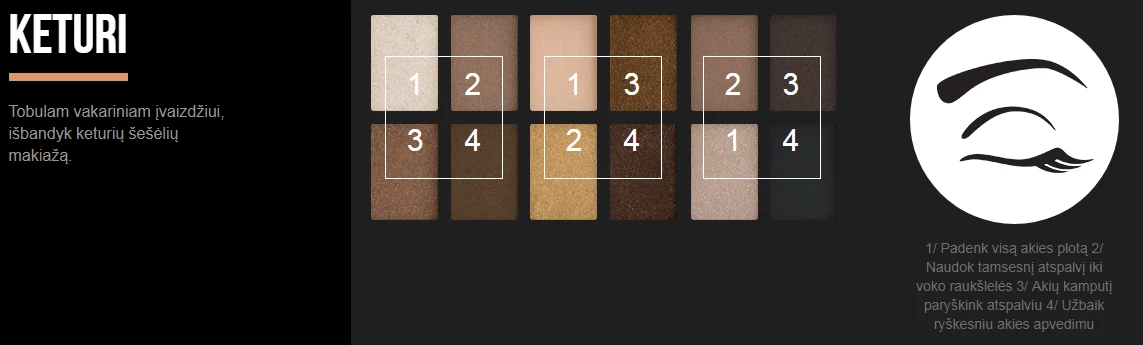 Maybelline The Nudes šešėlių paletė aprašymas - Prekės nuotrauka