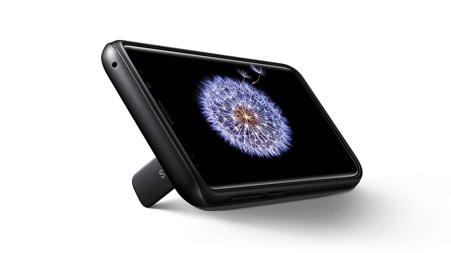 Samsung Galaxy S9 Apsauginis stovintis dėklas (Sidabrinis) aprašymas - Prekės nuotrauka
