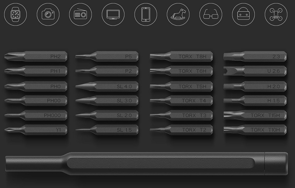 Xiaomi MiJia Wiha Screwdriver Set Atsuktuvų rinkinys aprašymas - Prekės nuotrauka