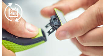 Barzdaskutė Philips Shaver QP2520/30 OneBlade Operating time (max) 45 min, Wet & Dry, NiMH, Lime žalias/Pilkas aprašymas - Prekės nuotrauka