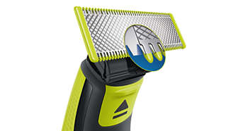 Barzdaskutė Philips Shaver QP2520/30 OneBlade Operating time (max) 45 min, Wet & Dry, NiMH, Lime žalias/Pilkas aprašymas - Prekės nuotrauka